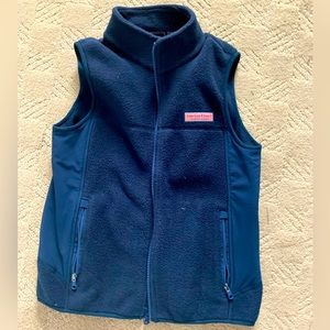 Boys Vineyard Vines Navy Blue Fleece Vest Size Small